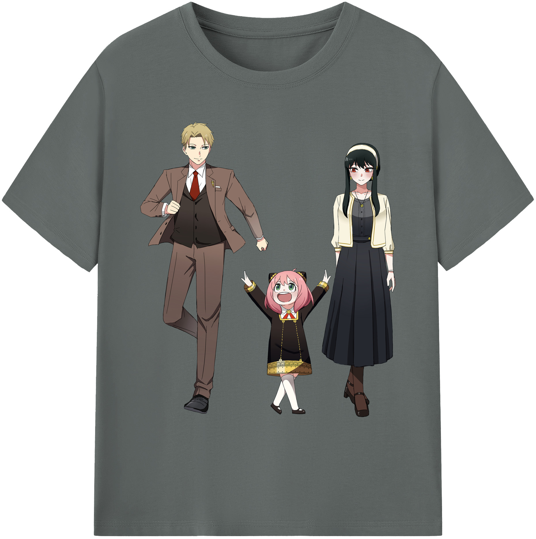 （画像用） SPY×FAMILY间谍家家酒 綿100％ メンズ半袖Tシャツ｜肌触りやわらか＆通気性